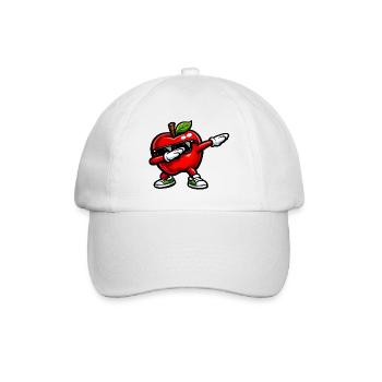 Dabbing Red Apple - Baseball Cap - white/white - Front