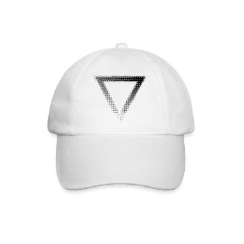 triangle halftone shape design - Baseball Cap - white/white - Front