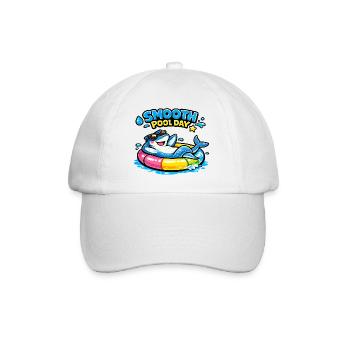 Journée de piscine tranquille : Requin dans un pneu tubulaire - Casquette classique - blanc/blanc - Devant