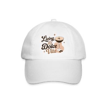 Dolce Vita Retro Espresso Martini - Baseballkappe - Weiß/Weiß - Vorne