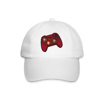 Red Game Controller Retro Pop - Baseball Cap - white/white - Front