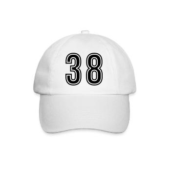 Symbole du chiffre 38 - Casquette classique - blanc/blanc - Devant