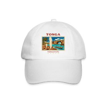 Marque de voyage vintage Tonga Tongatapu - Casquette classique - blanc/blanc - Devant