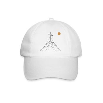 Cross summit at sunrise - Baseball Cap - white/white - Front