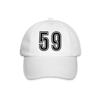 Symbole du chiffre 59 - Casquette classique - blanc/blanc - Devant