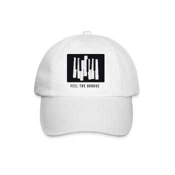 Feel the Groove – Conception moderne de piano - Casquette classique - blanc/blanc - Devant