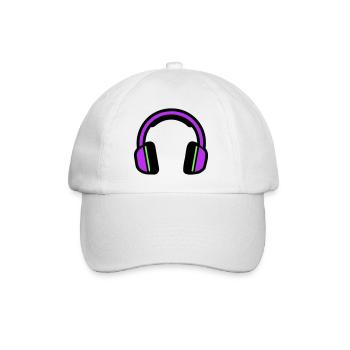 Silhouette musicale des écouteurs - Casquette classique - blanc/blanc - Devant
