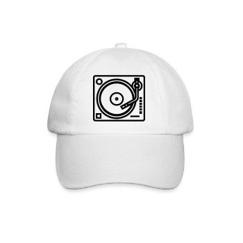DJ-Plattenspieler - Baseballkappe - Weiß/Weiß - Vorne