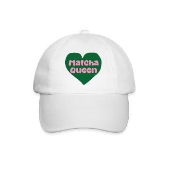 Matcha Queen Heart Design - Baseball Cap - white/white - Front