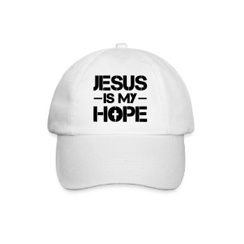 Jesus is my Hope - Baseball Cap - white/white - Front