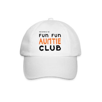 Fun Fun Auntie Club  - Baseballkappe - Weiß/Weiß - Vorne