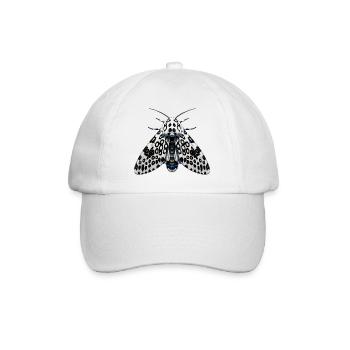 Giant Leopard Moth Hypercompe scribonia Anime - Baseball Cap - white/white - Front
