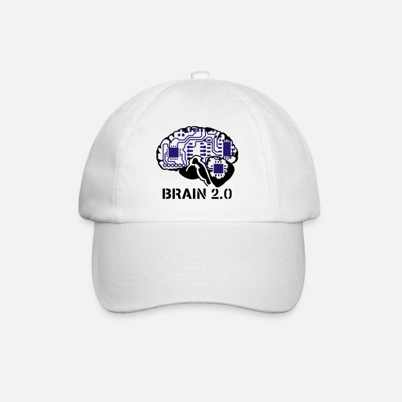 brain 2.0 - Baseballkappe - Weiß/Weiß
