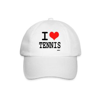 i love tennis by wam - Baseballkappe - Weiß/Weiß - Vorne