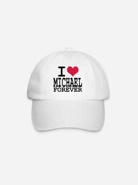 i love michael for ever - Baseballkappe - Weiß/Weiß