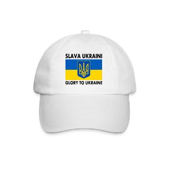 Slava ukraini - Baseball Cap - white/white - Front
