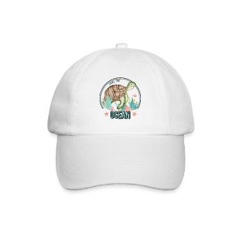 we love the ocean turtle - Tortuga - Baseball Cap - white/white - Front