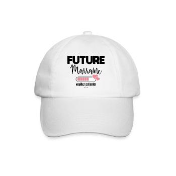 Future marraine veuillez patienter - Casquette classique - blanc/blanc - Devant