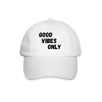 Good Vibes Only - Baseballkappe - Weiß/Weiß - Vorne