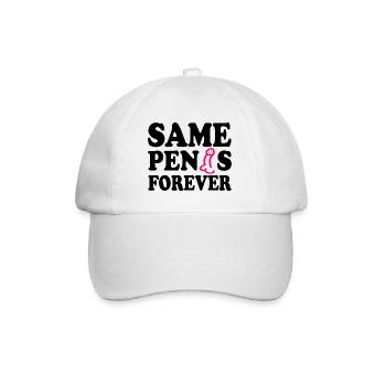Same penis forever - Baseball Cap - white/white - Front
