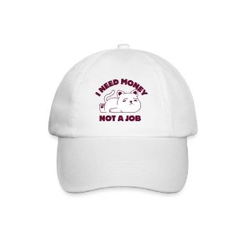 J’ai besoin d’argent, pas d’un travail - Casquette classique - blanc/blanc - Devant