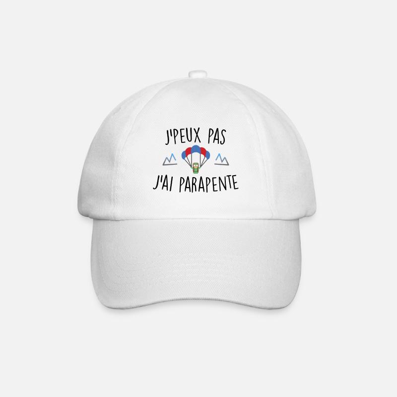 J'peux pas j'ai parapente - Casquette classique - blanc/blanc