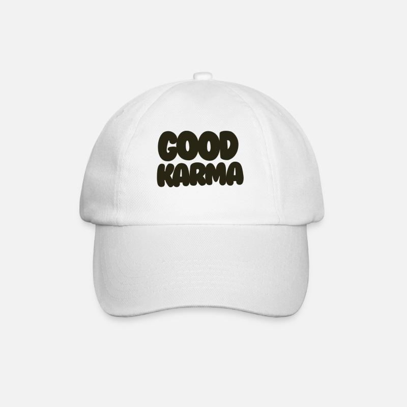 Bon Karma noir - Casquette classique - blanc/blanc