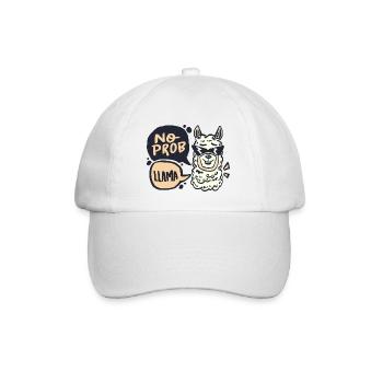Lama problème alpaga drole chameau no prob lama - Casquette classique - blanc/blanc - Devant