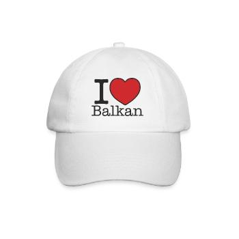 i love Balkans - Baseball Cap - white/white - Front