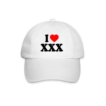 I love xxx - Casquette classique - blanc/blanc - Devant
