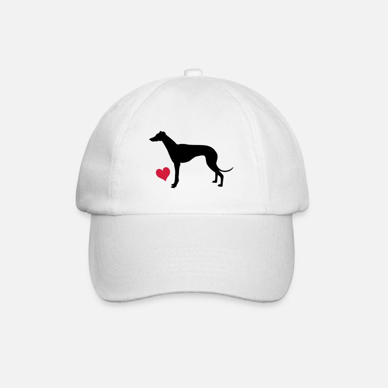 Windhund - Baseballkappe - Weiß/Weiß