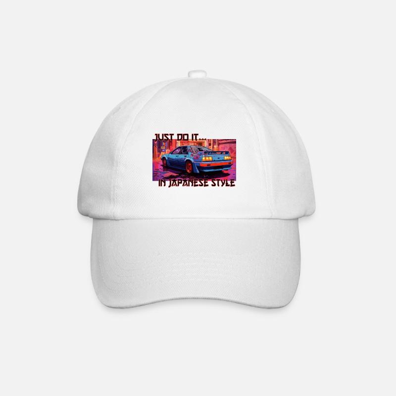 JDM - Just do it in japanese Style - Baseballkappe - Weiß/Weiß