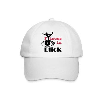 Fitness im Blick Sport Medizin Sprüche Geschenk - Baseballkappe - Weiß/Weiß - Vorne