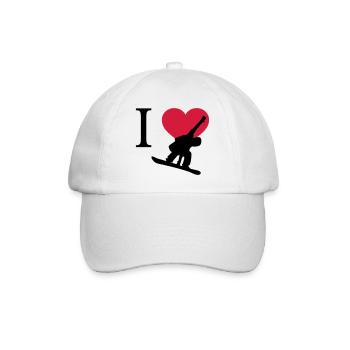 J'aime Snowboarding - Casquette classique - blanc/blanc - Devant