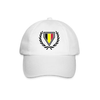 Belgium (Coat of Arms & laurel wreath) - Baseball Cap - white/white - Front