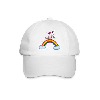 Crazy unicorn - Baseball Cap - white/white - Front