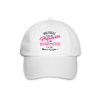 Princesse et barmaid - Casquette classique - blanc/blanc - Devant