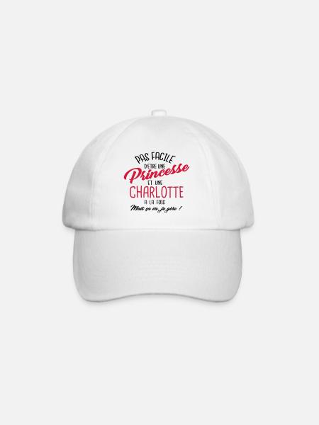 Princesse et Charlotte - Casquette classique - blanc/blanc