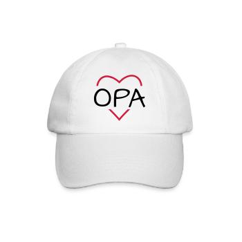 Grandpa heart gift birthday christmas - Baseball Cap - white/white - Front