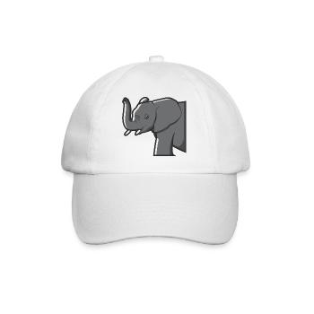 Elephant Elephant Trunk Kenya Safari Wild Animal Animal - Baseball Cap - white/white - Front