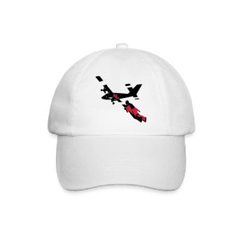 wingsuit_1 - Baseball Cap - white/white - Front