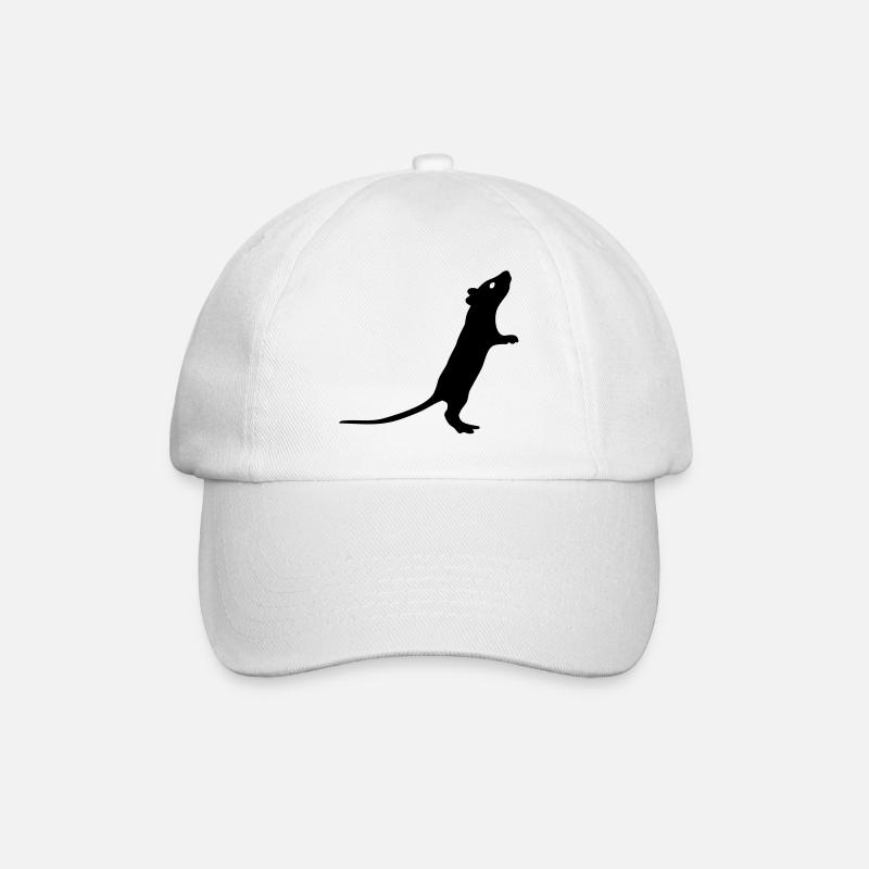 Ratte - Baseballkappe - Weiß/Weiß
