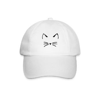 Chat - Casquette classique - blanc/blanc - Devant