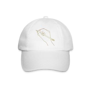 Main esquissée tenant un crayon - Casquette classique - blanc/blanc - Devant
