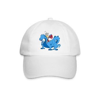 Boy Knight riding Blue Dragon - Baseballkappe - Weiß/Weiß - Vorne