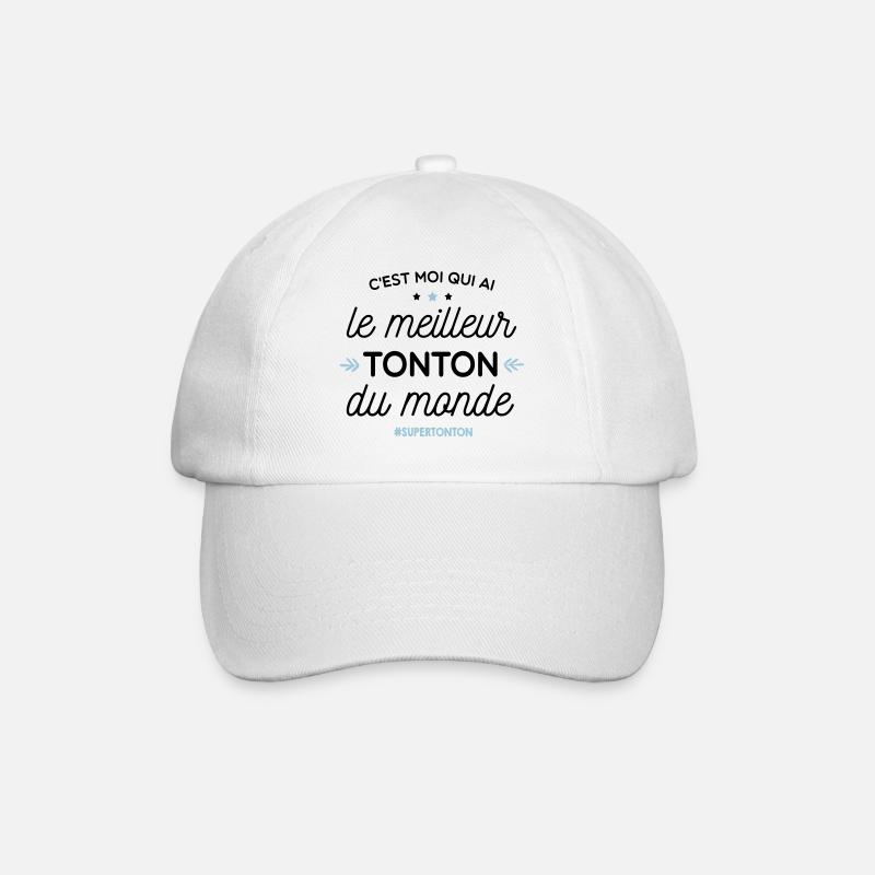 Meilleur Tonton - super tonton - Casquette classique - blanc/blanc