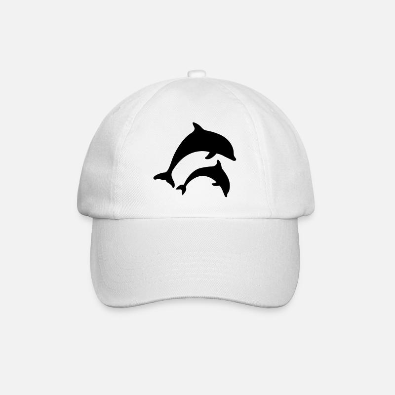 dolphins - Baseball Cap - white/white