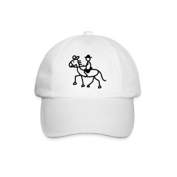 reiter reiten kind - Baseballkappe - Weiß/Weiß - Vorne