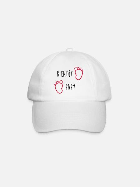 Bientôt Papy / Grand Pere / Naissance / Bébé - Casquette classique - blanc/blanc