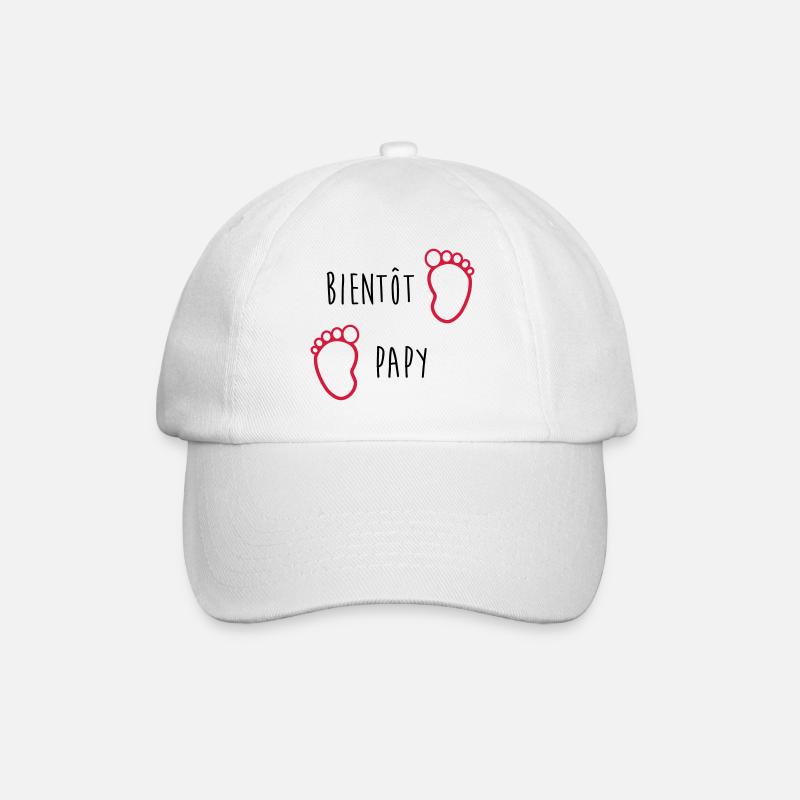 Bientôt Papy / Grand Pere / Naissance / Bébé - Casquette classique - blanc/blanc